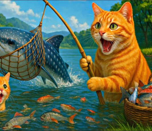 Mama Cat Trims Fur on the Farm | Cute Kittens Wear Adorable Tiger Hat at Home