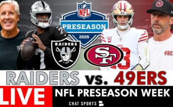 Raiders vs 49ers Live Stream (2025) | Scoreboard & Free Watch Party